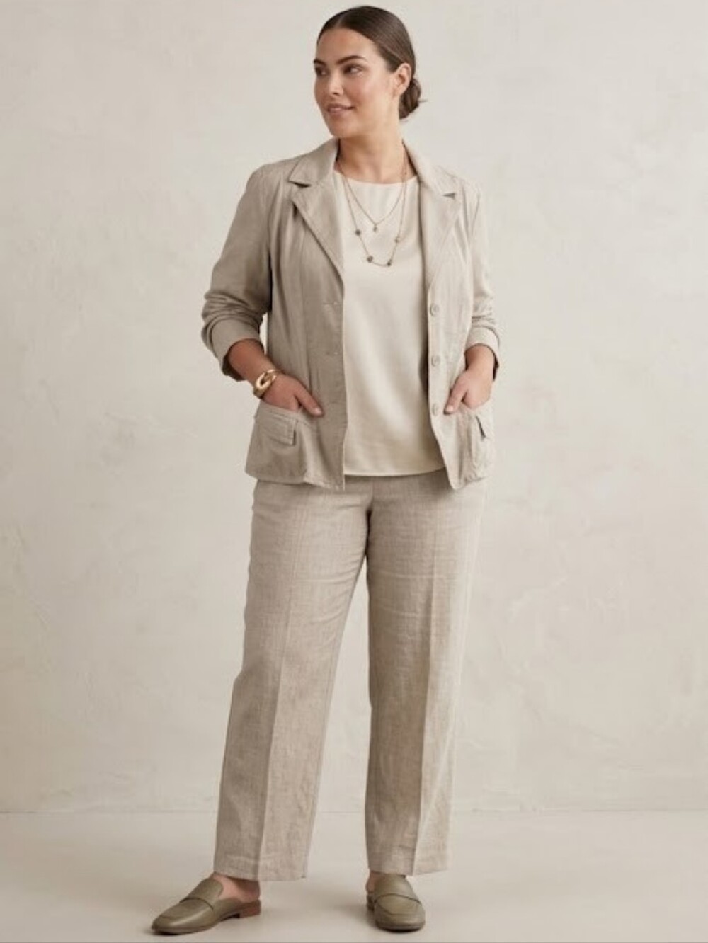 NWT Caribbean Joe Women's Size XL Cotton Button Down Long Sleeve Spring Jacket - Picture 1 of 16